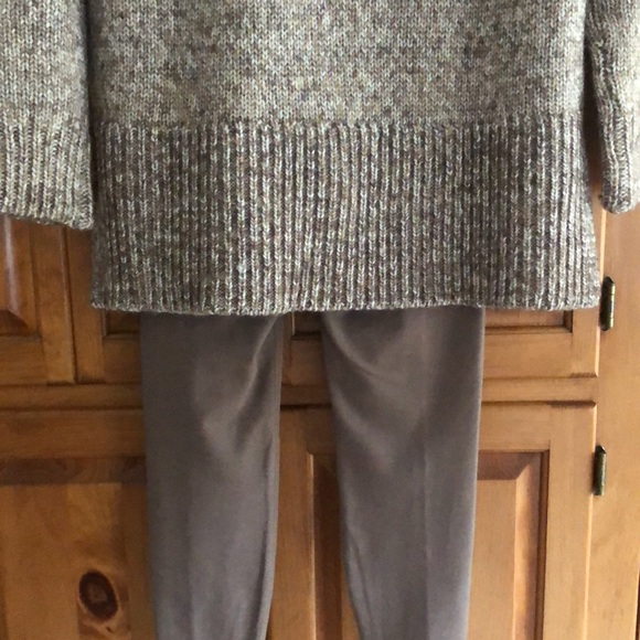 J Crew oatmeal brown marled wool tneck sweater. Worn twice. Great condition. - Picture 8 of 16